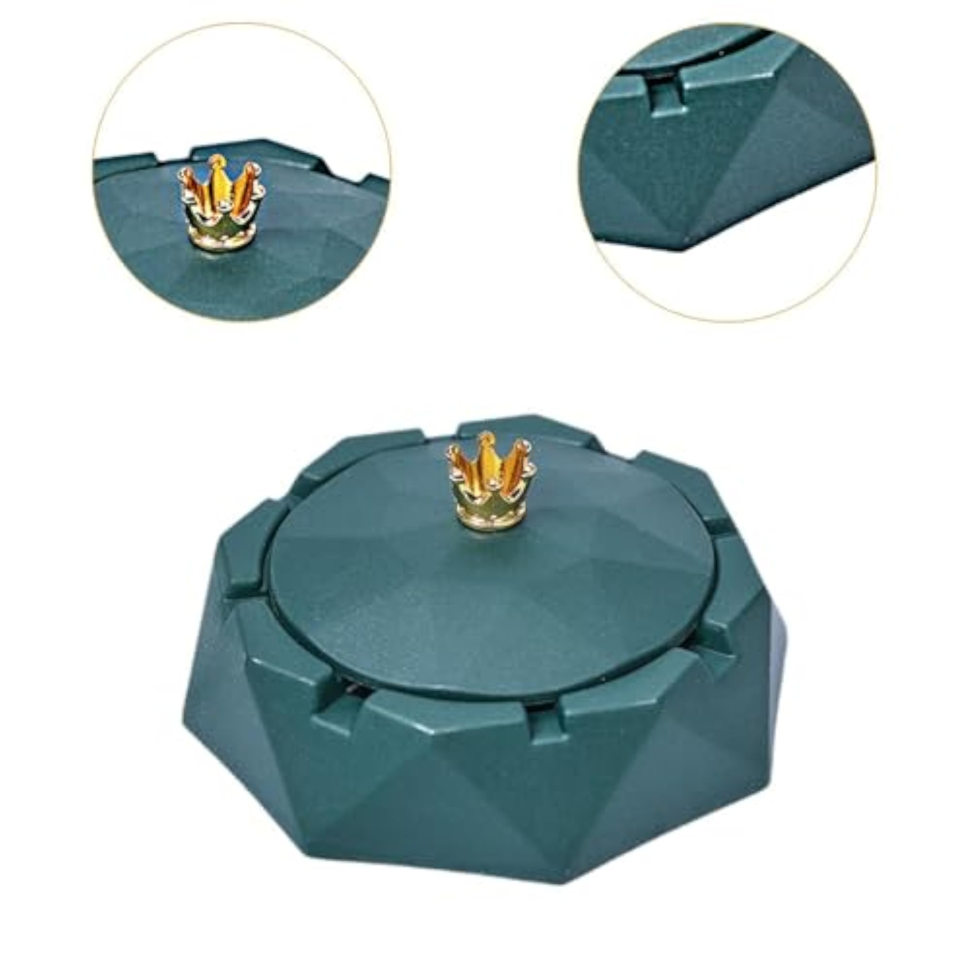 Large Capacity Desktop Ashtray with Lid