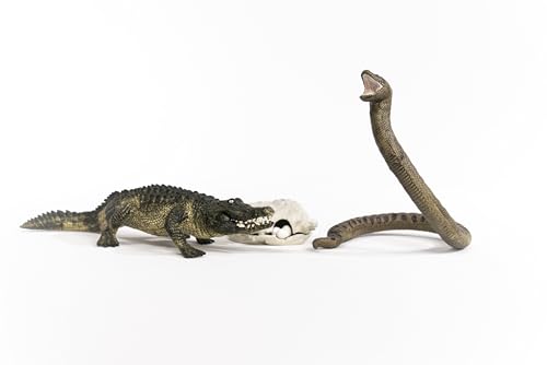 SCHLEICH 42625 Gefahr im Sumpf (NatGeo), für Kinder ab 3+ Jahren, WILD Life - Spielset