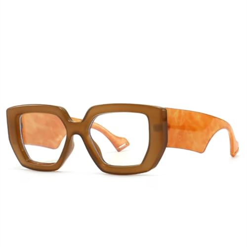 Monture de lunettes transparente pour homme, le style polygonal du bureau au dîner