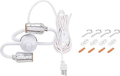 Aspen Creative 21044-2A, One Plug Pendant Conversion Glossy White Swag Light Kit, 2 Light #TOP1
