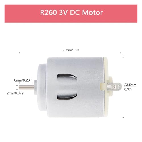 Motor de CC R140 ideal para reparar juguetes mecánicos de 3V 4