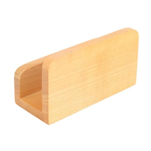 "Abbraccia" 木製名刺ホルダー ノートカード収納ラック シンプル ノベルティ ネームカードディスプレイスタンド 倉庫 イベント ホテル ギフト用, 固体