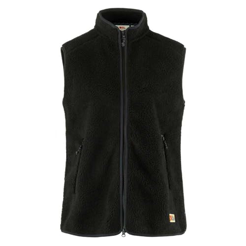 Fjällräven Damen Vardag Pile Fleece Weste, Black, M