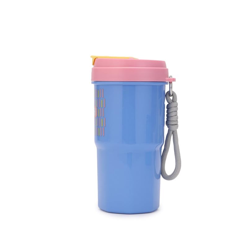 Image of Lunch Boxes 600 ml with 500ml Water Bottle Combo| Plastic 3 Compartment Leakproof Bento Box for School Picnic Office Boys and Girls - 4-Side Lock (Color - Pink)