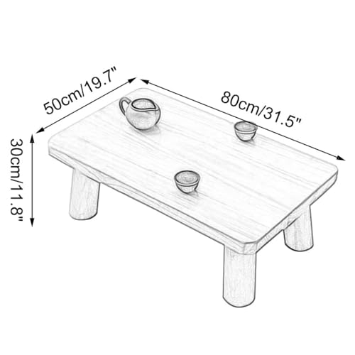 Table basse style japonais vintage salon table basse rectangulaire beige