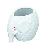 Warmhm Elefanten Tiki Tassen – Vintage Keramik Cocktailgläser Im Exotischen Design - Ideal Für Tropische Drinks Und Partys - Himmelblau 2 Stück Set Für Ihre Barware