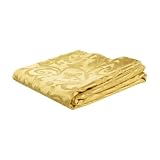 SaRani Tela al metro de corte satén brillante fantasía decoración cortinas h280 (oro, por metro (cantidad x 280 cm))