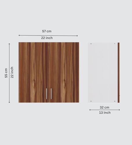 Image of SPECIALITY PANELS 2 Door Modular Wall Mounted Kitchen Cabinet with Organizer Shelf Space Saving Storage Unit Engineered Wood Cupboard for Kitchen Living Room Utility Organizer Furniture | DIY Assembly
