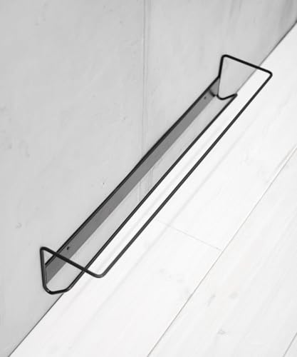 Image of Wall Mounted Shoe Rack (Set of 3) | Space Saving Metal Shoe Organizer | Vertical Entryway Storage | Minimalist Floating Shoe Shelf for Narrow Hallways, Closets & Doors (Black)