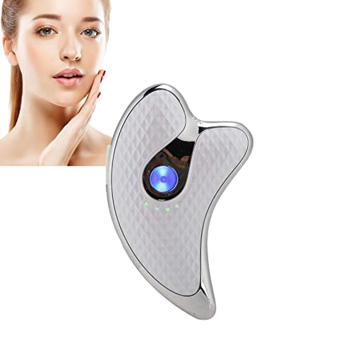 Zetiling Placa eléctrica Gua Sha, masajeador de raspado Facial Gua Sha Tools, Tablero de raspado de Dispositivo de elevación Facial para Antiarrugas Antiarrugas, Cara de elevación Cover