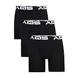 aqs Men's Boxer Briefs - 3 Pack (XL) Black