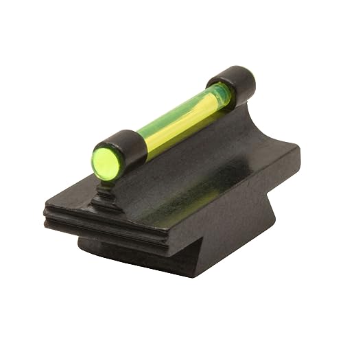 TruGlo 3/8-Inch Dovetail Front Steel Gun Sight Replacement Fiber Optic Ramp Sight - .343', Green