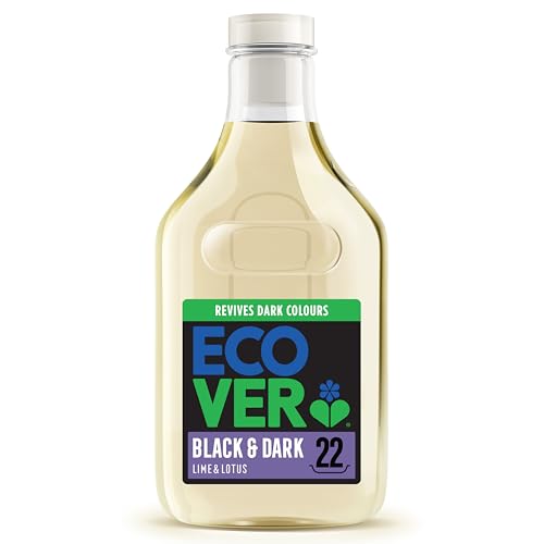 Ecover Delicate Bio Laundry Detergent, Black And Dark Laundry Washing Liquid, Fresh Lime & Lotus, Pack of 1, 22 Washes, 1L