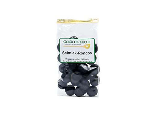 Salmiak Rondos extra stark 120g | Lakritz Spezialitäten aus Holland | Salmiak Bonbons fest | Salmiak Drops | Kräuterbonbons