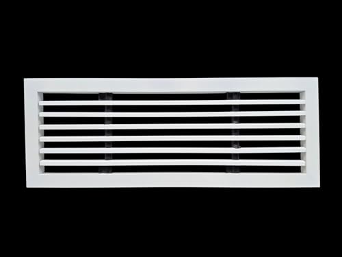Image of Premium Central air Conditioning Grille- Linear Bar Grilles - Aluminium Powder Coated Grill, Ventilation Grill, Home Grill, ac Jali, Grill for Wall, Sidewall and Ceiling (12 inch * 4 inch)