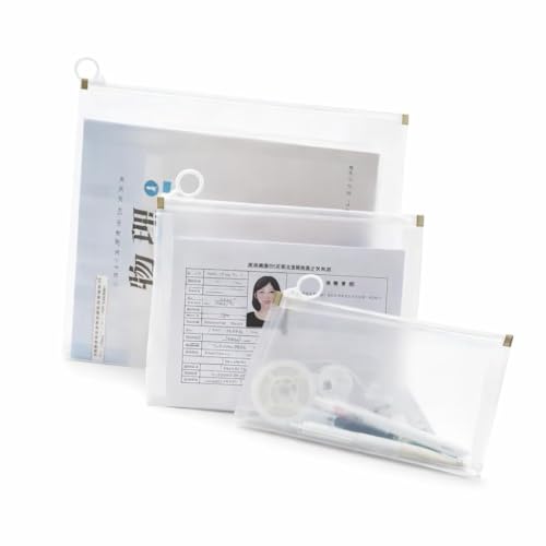 Image of Shuttle Art A4 Clear Zipper File Folder -Waterproof Transparent Document Organizer Pouch,Envelope Bag for Office,School, Home & Travel -Resume,Bills,Receipts & Paper Storage Case with Secure Closure