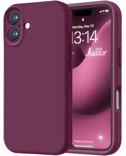 Image of LOVE 3000 Designed for iPhone 16 Case, Premium Silicone with [Soft Anti-Scratch Microfiber Lining] Shockproof Protective Phone Case for Men Women Girls 6.1 inch, WineRed
