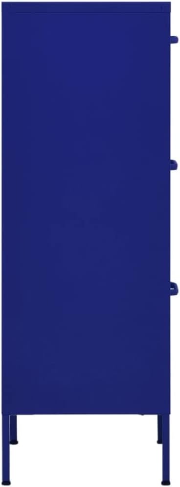 Storage Cabinet Navy Blue 16.7"x13.8"x40" Steel,Office Cabinet, Storage Locker, Cabinet Storage for Organized and Stylish Home Storage
