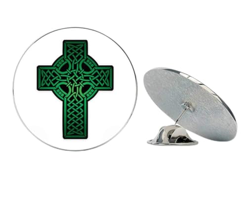 Green Celtic Cross Metal 0.75