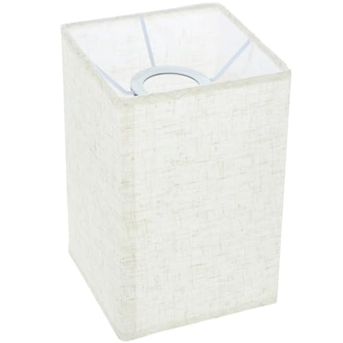 Angoily Pantalla De Lámpara Cuadrada De Lino 8X5X5 Pulgadas Para Lámparas De Pie Y Escritorio Cubierta De Luz Que Crea Ambiente Cálido Y Decoración Hogareña