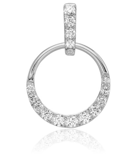 IceCarats 0.27 carat diamond pendant in 10K white gold