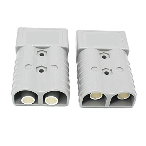 X-Haibei Pair Winch Quick Connect Battery Disconnect Trailer Plug Connector 350A 2/0 Gauge 4.2 X 2.7 X 1.1 Inch (Gray) #TOP27