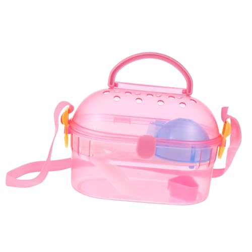 VICASKY Cage de Transport Portable Respirante pour Petits Animaux Panier de Voyage Léger avec Nourrisseur Adapté Hamster Chinchilla et Rongeurs