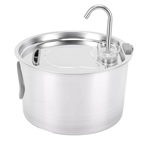 Fuente de agua para gato acero inoxidable 3.2L USB miniatura 3