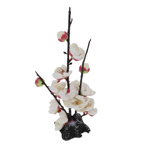 HOOTNEE Centro de Mesa con Flores Artificiales Blancas para Decoración de Platos de Sushi y Sashimi Adorno Portátil Mantenimiento para Banquetes y Comedor