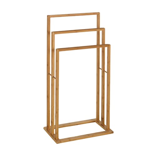 Toallero múltiple Natural de Madera de bambú de 40x24x82 cm - LOLAhome