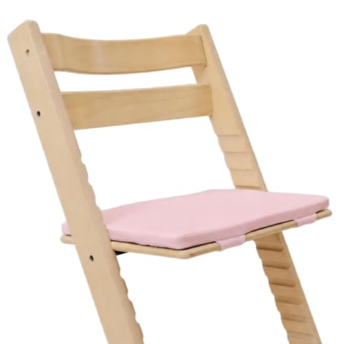 Image of COZYKIDS Tripp Trapp Compatible Baby Cushion | Waterproof High Chair Cushion | Soft Foam Padding (Baby Pink, Large Seat Pad)