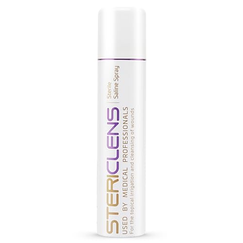 Stericlens Sterile Saline Solution Antiseptic Spray 240ml: Piercing Cleaning Solution and Wound Spray for Effective Piercing Aftercare: Convenient Nose Body and Ear Infection Treatment