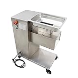 HQHAOTWU Meat Cutter Commercial Meat Cutting Machine QE Fresh Meat Shredded Meat Dicer Processing Machine 550W Standard Feed Port 15mm Blade