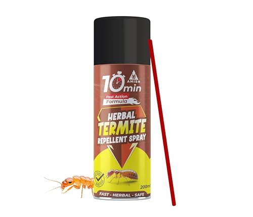 Image of Amish Aerosol Termite Spray 200ml Pack Of 1 Ready To Use Termite Control Wood Protection Spray For Home, Kitchen & Office Eco-friendly Termite 10 Minutes Formula