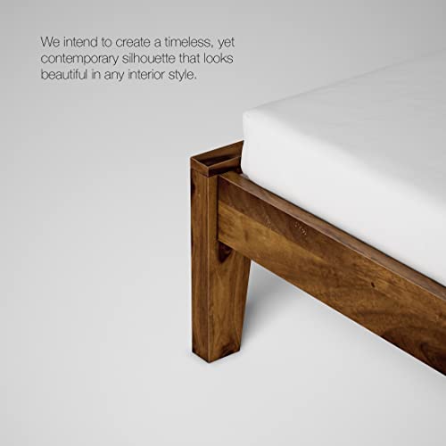 Image of AADITYA WOODS Solid Sheesham Wood Single Bed Cot Without Storage | Single Size Bed for Bedroom | Multipurpose Use Bed- Walnut 17