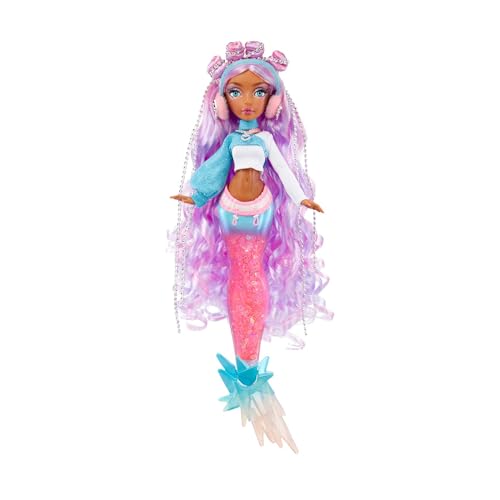 MERMAZE MERMAIDZââ€ž¢ Winter Waves Harmoniqueââ€ž¢ Mermaid Fashion Doll with Color Change Fin, Glitter-Filled Tail and Accessories