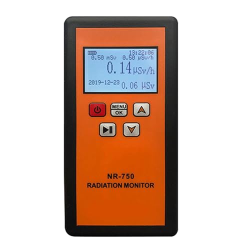 Sunydog NR-750 Handheld Portable Nuclear Radiation Detector LCD Display Household Radioactive Tester Geiger Counter Detection Sound Vibrations Light Triple Alarm Practical Nuclear Radiation Detector