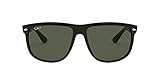 Protective case included Ray-Ban Unisex RB4147 Sonnenbrille, Schwarz (Gestell: Schwarz, Gläser: Polarized Grün Klassisch 601/58), Large (Herstellergröße: 56)