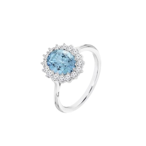 LOTUS SILVER Anillo Plata Mujer Geométrico Plata de Ley 925 - Diseño Ergonómico y Ajuste LP3459-3/518 - Ideal para Compromiso - Pedida - Alianza - Promesa - con Circonita - Anillos Mujer