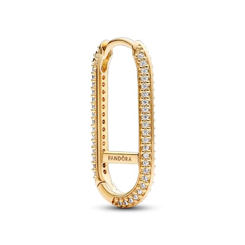 Pandora ME Boucle d'oreille individuelle Link Pavé mono créole argent 925