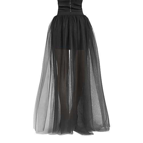 Long Tulle Skirt for Women Tie Tutu Bustle Skirt Mesh Maxi Underskirt Tulle Train Overskirt for Wedding Bridal Cocktail Party4