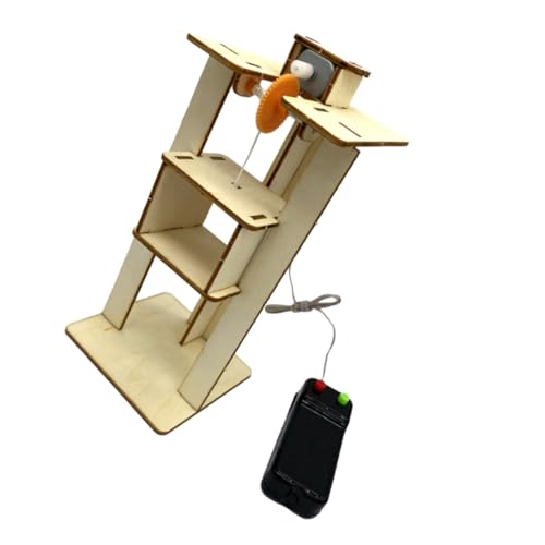 iplusmile Juguete Educativo de Madera DIY Elevador para Niños, Kit Manual Pequeño, Didáctico Stem, Desarrollo Habilidades Motoras, Aprendizaje Temprano, Obsequio Creativo para Niños