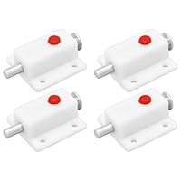 Lot De 4 Loquets De Porte Automatiques à Ressort En Plastique Blanc Pour Portes D'armoires Portes De Garde-robe Berceaux Fenêtres | Leroy Merlin