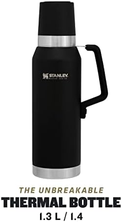 STANLEY 1.3 Litre Master Unbreakable Thermal Bottle, Black, One Size