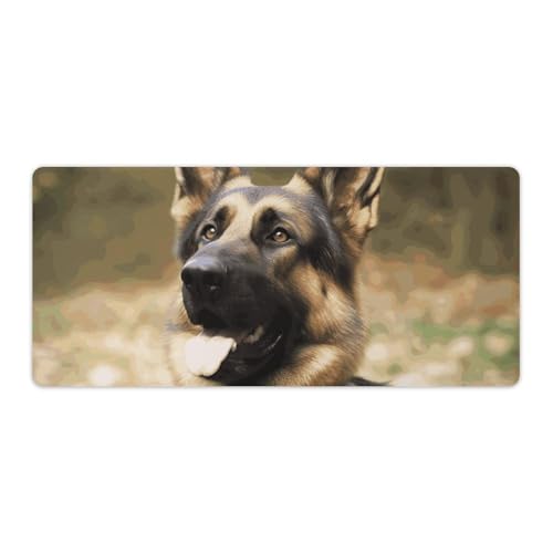Tapis de souris de jeu berger allemand grand modèle pour stopper les glissements de clavier
