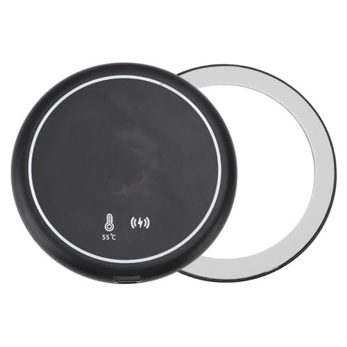 Cup Warmer, Coffee Mug Warmer, Constant Temperature Heating, with Wireless Charger Mirror for Desk Home & Office