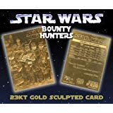 Star Wars Bounty Hunters 23KT Gold Card Sculptured - Limited Edition #-10,000