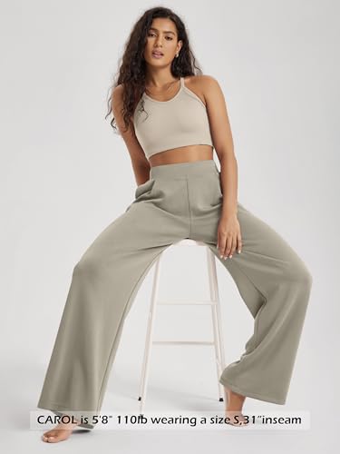 Image of ODODOS Modal Soft Wide Leg Pants for Women High Waist Casual Relaxed Pants with Pockets-27 /29 inch / 31 inch Inseam