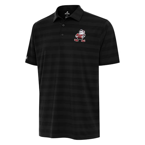 Antigua Men's Black Cleveland Browns Brownie Logo Tunnel Polo