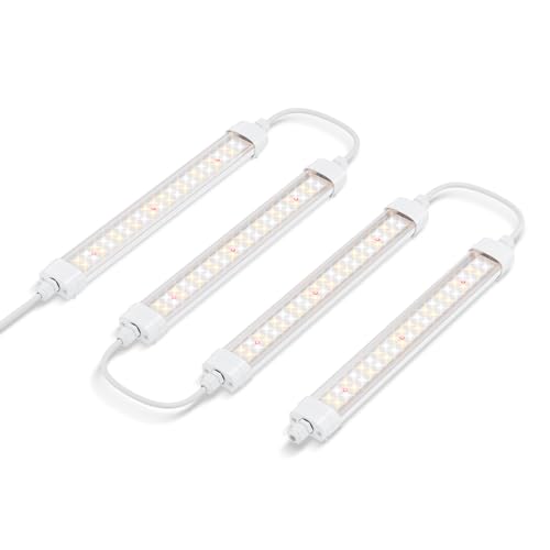 SPIDER FARMER Glow30 LED Lampe de Culture, Lampe pour Plantes à Spectre Complet 34cm Jeu de 4 pour Tente de Culture Lumière supplémentaire Plantes...
